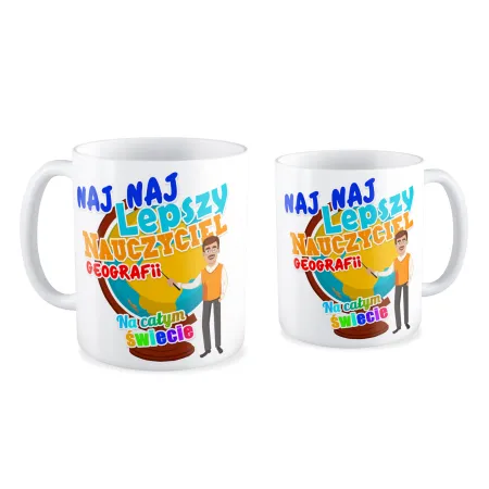 Kubek na DZIEŃ NAUCZYCIELA Najlepszy nauczyciel geografii na całym świecie